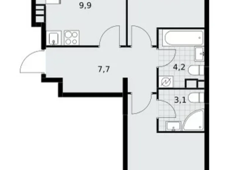 Wohnung 3 zimmer 62 m² Wnukowo, Russland