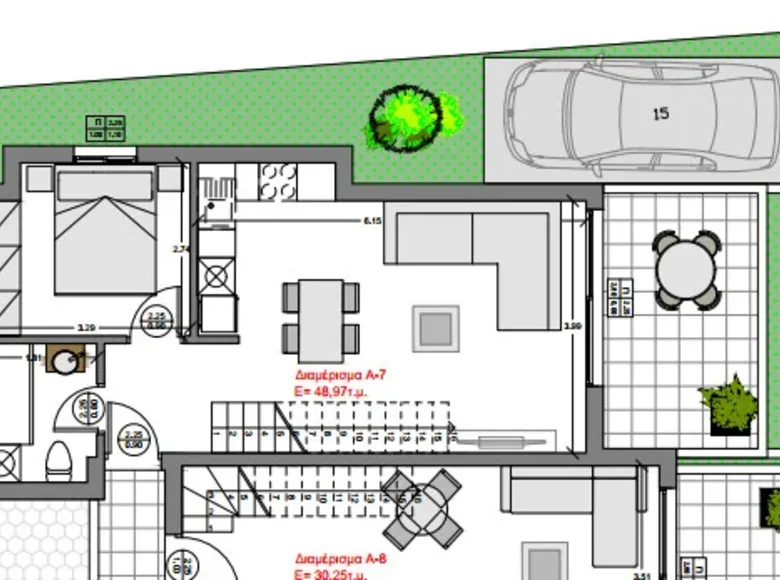 Apartamento 2 habitaciones 77 m² Kalyves Polygyrou, Grecia