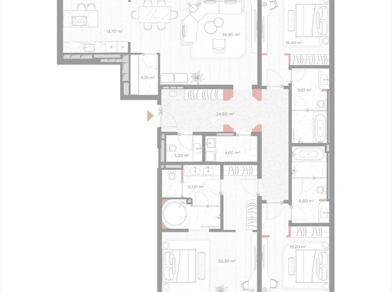 Apartamento 3 habitaciones 185 m² Moscú, Rusia