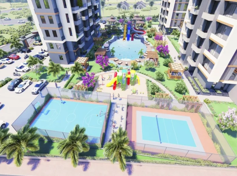 2 bedroom apartment 60 m² Akdeniz, Turkey