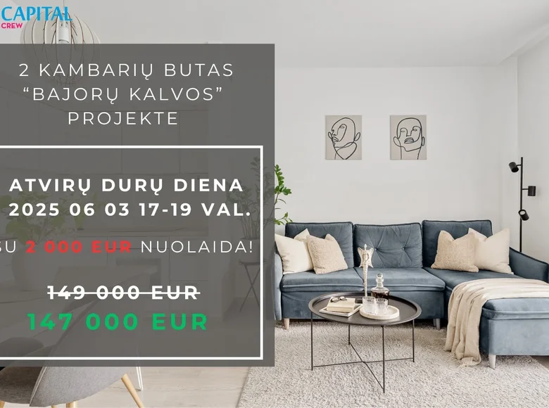 Apartamento 2 habitaciones 43 m² Vilna, Lituania