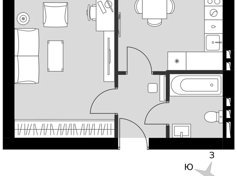 Appartement 1 chambre 32 m² Aprelevka, Russie