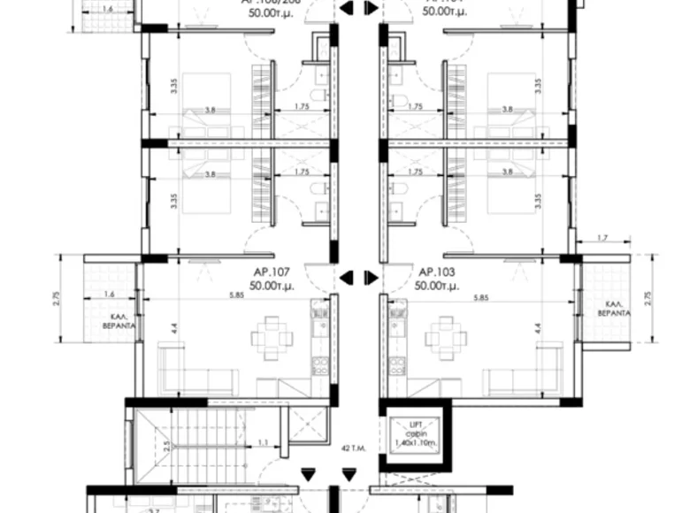 Квартира 1 спальня 50 м² Пила, Кипр