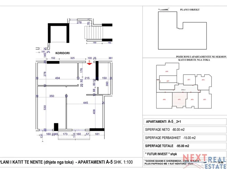 Mieszkanie 3 pokoi 80 m² Bashkia Vlore, Albania