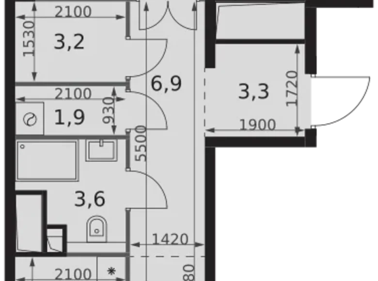 Квартира 3 комнаты 82 м² Москва, Россия