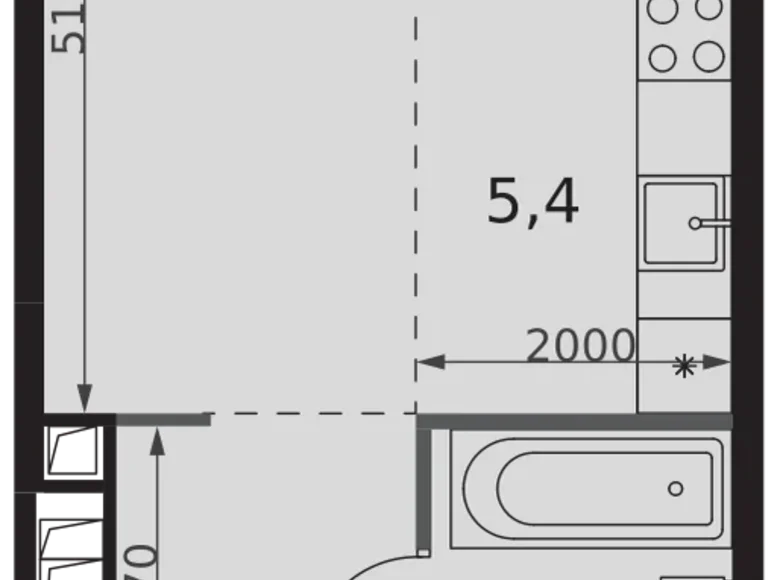 Estudio 1 habitación 31 m² Moscú, Rusia