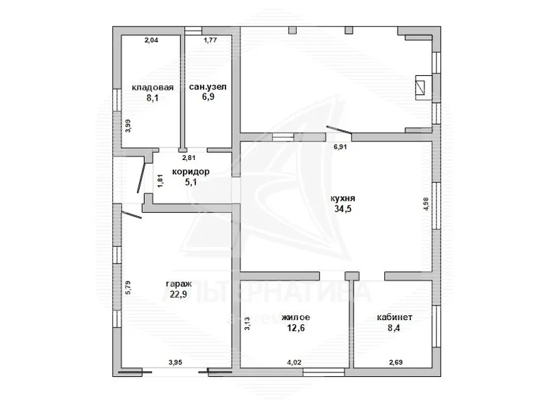 Casa 76 m² Malyja Radvanicy, Belarús