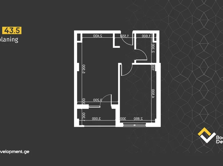 Studio apartment 1 bedroom 43 m² Tbilisi, Georgia