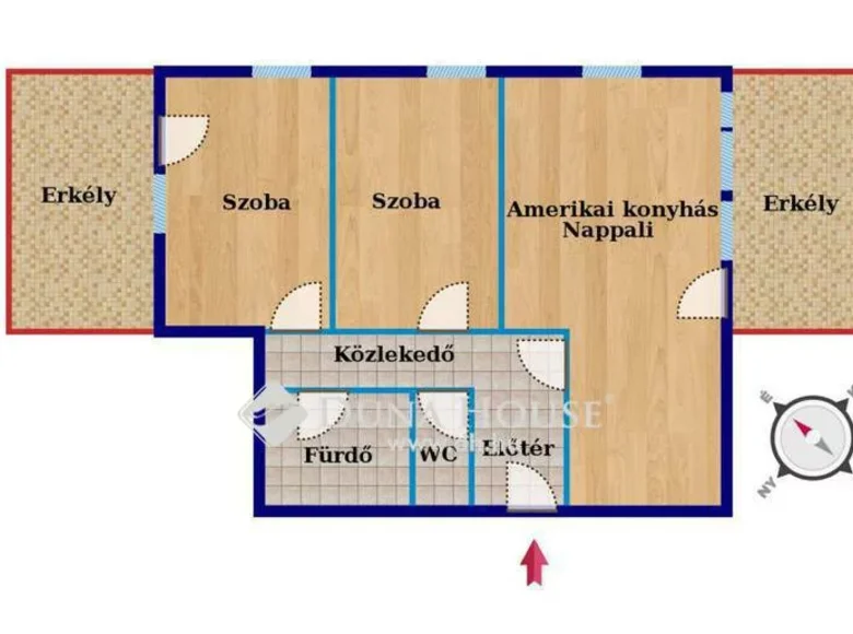 Apartment 1 bathroom 77 m² in Budapest, Hungary