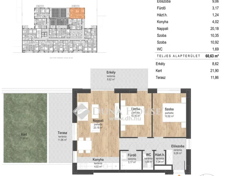 Apartment 60 m² Budapest, Hungary