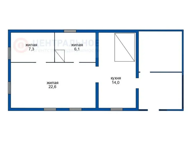 Casa 50 m² Ihruskauski sielski Saviet, Belarús
