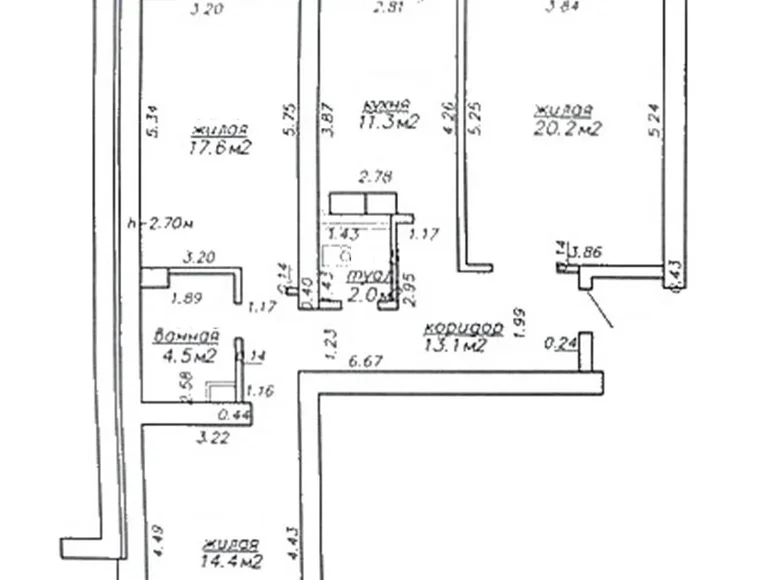 3 room apartment 85 m² Minsk, Belarus