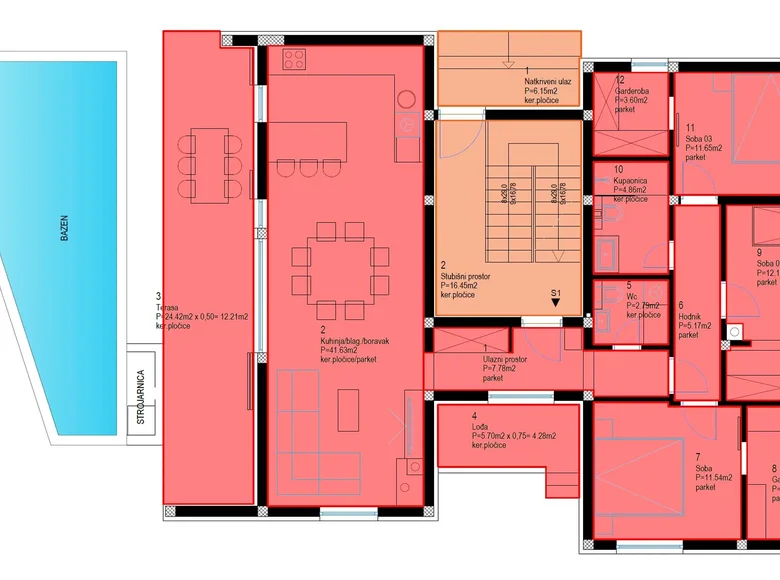 Apartamento 3 habitaciones  Opcina Dezanovac, Croacia