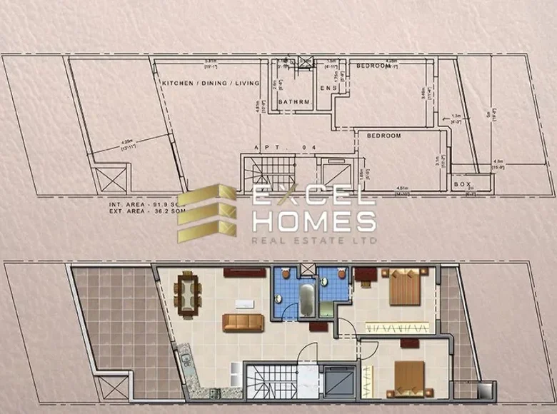 Penthouse z 2 sypialniami  Naxxar, Malta