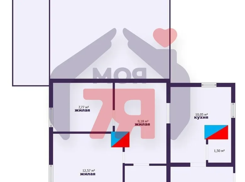 Apartment 51 m² Barysaw, Belarus