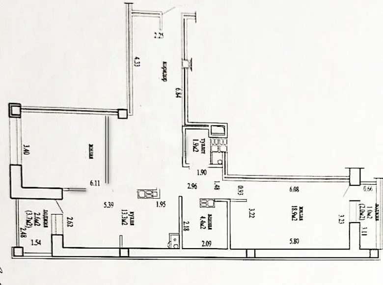Appartement 3 chambres 76 m² Minsk, Bélarus