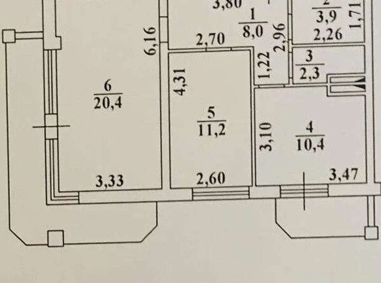 2 room apartment 61 m² Odesa, Ukraine
