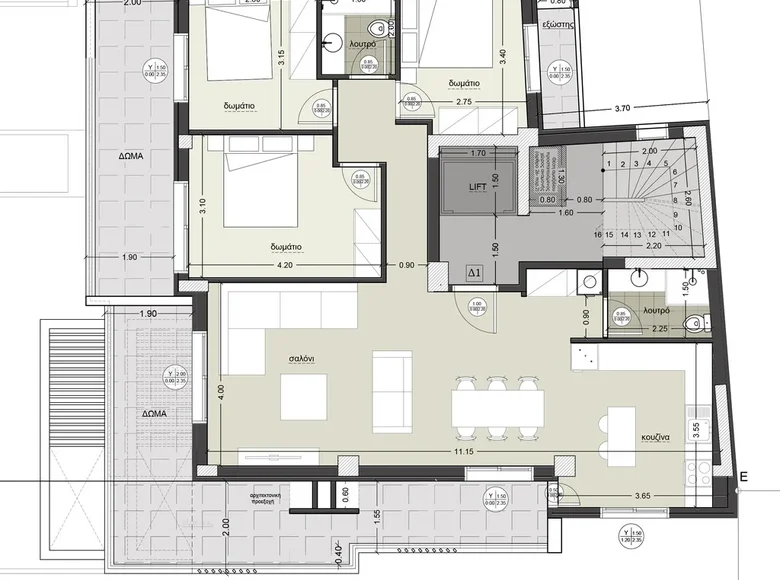 Appartement 3 chambres 140 m² Municipality of Thessaloniki, Grèce