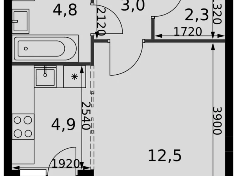 Studio 1 chambre 29 m² Razvilka, Russie
