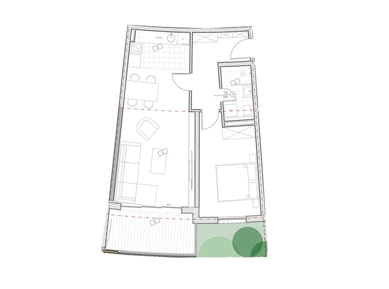 Квартира 65 м² Boreti, Черногория