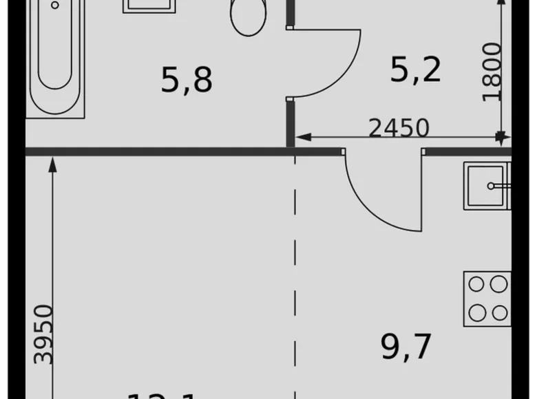 Studio 1 zimmer 33 m² Moskau, Russland
