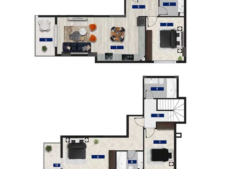 Wohnung 4 zimmer 150 m² Alanya, Türkei