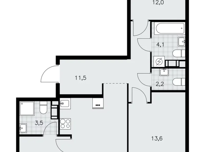 Appartement 3 chambres 80 m² Krasnoye Selo, Russie