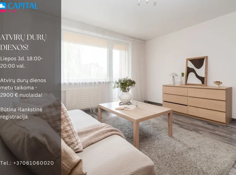 2 room apartment 50 m² Vilnius, Lithuania