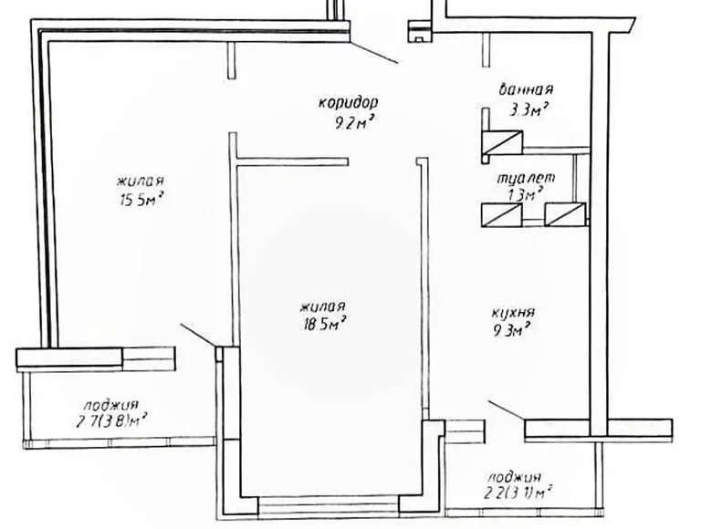 Apartment 57 m² Minsk, Belarus