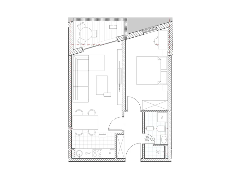 Appartement 1 chambre 46 m² Boreti, Monténégro