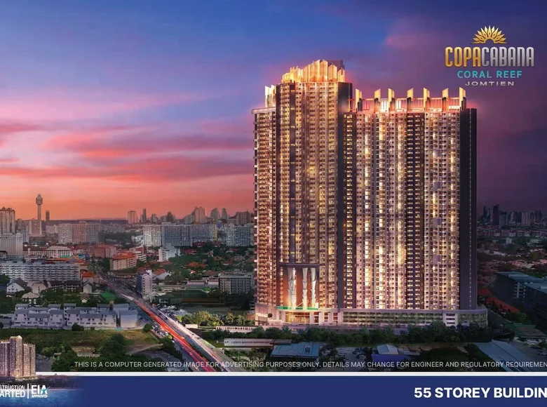 Кондо 2 спальни 70 м² Паттайя, Таиланд