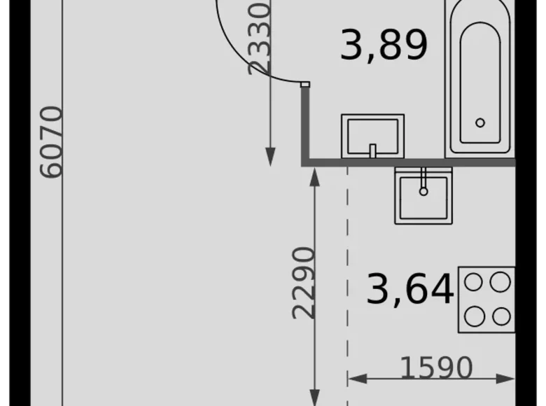 Studio 1 zimmer 25 m² Moskau, Russland