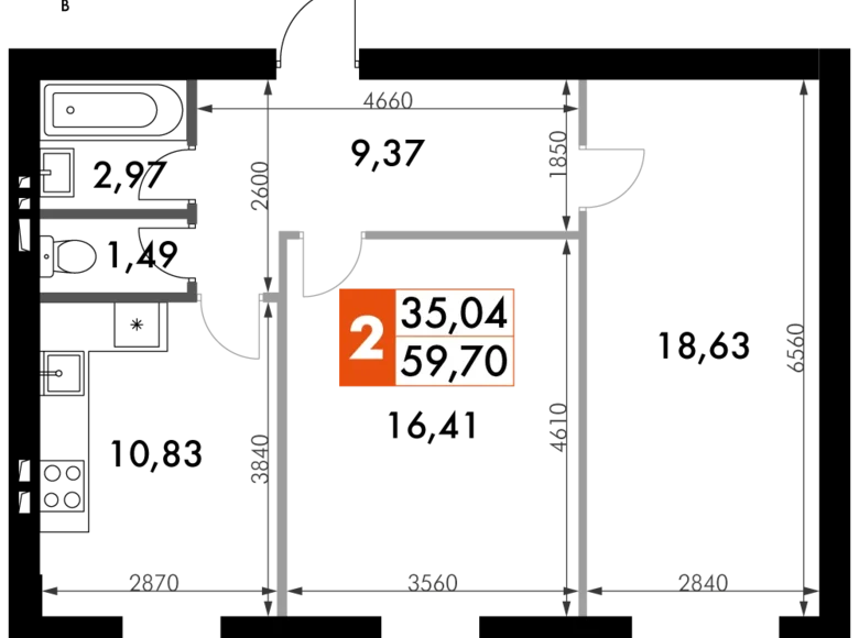 Wohnung 2 zimmer 60 m² Aprelewka, Russland