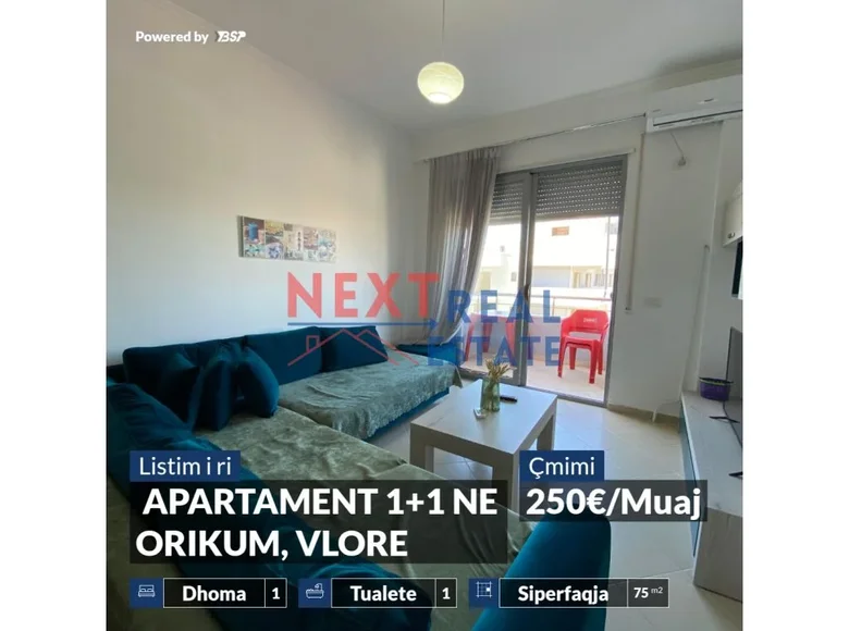 Mieszkanie 2 pokoi 75 m² w Orikum, Albania