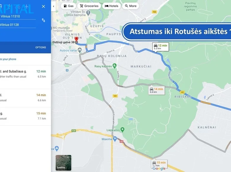 Apartamento 3 habitaciones 56 m² Vilna, Lituania