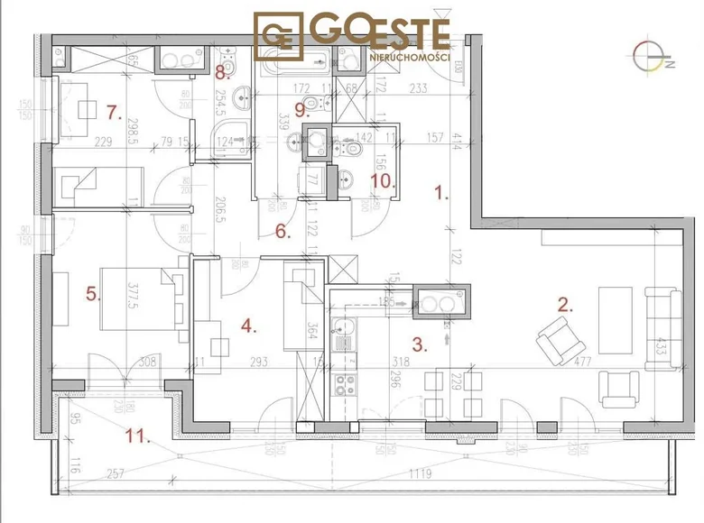 Apartamento 4 habitaciones  Smolice, Polonia