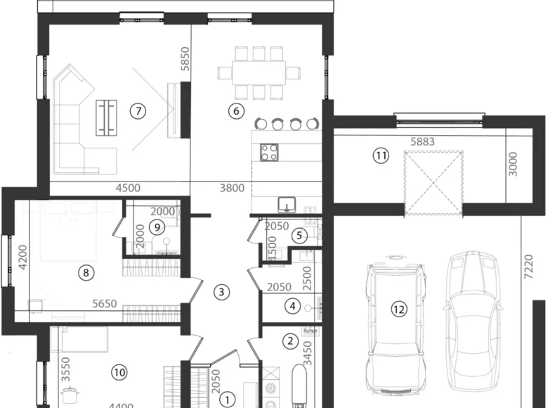 Mieszkanie 3 pokoi 173 m² Pliski sielski Saviet, Białoruś