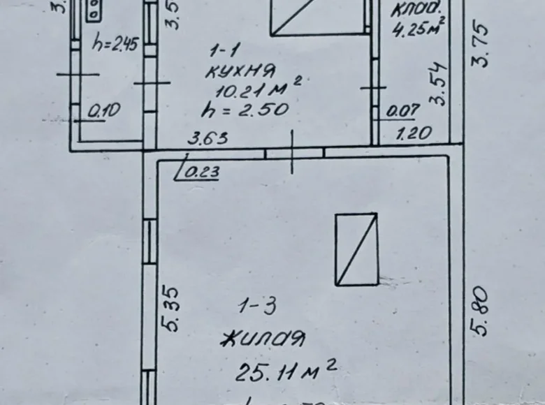 Дом 40 м² Бобовичский сельский Совет, Беларусь