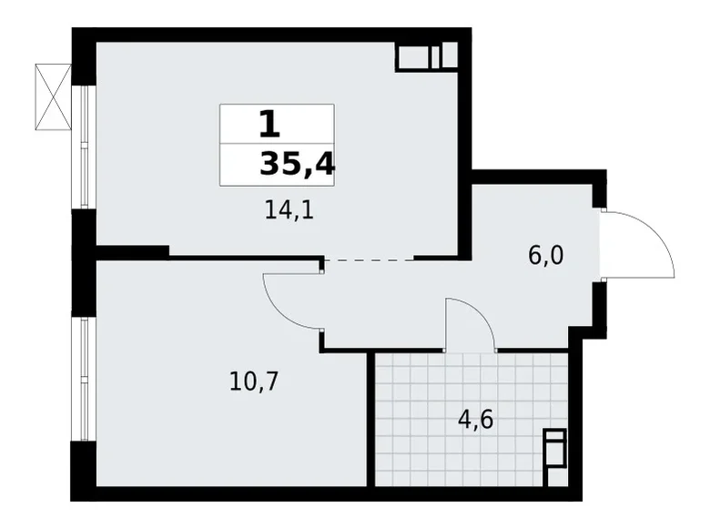 Apartamento 1 habitación 35 m² Krasnoye Selo, Rusia