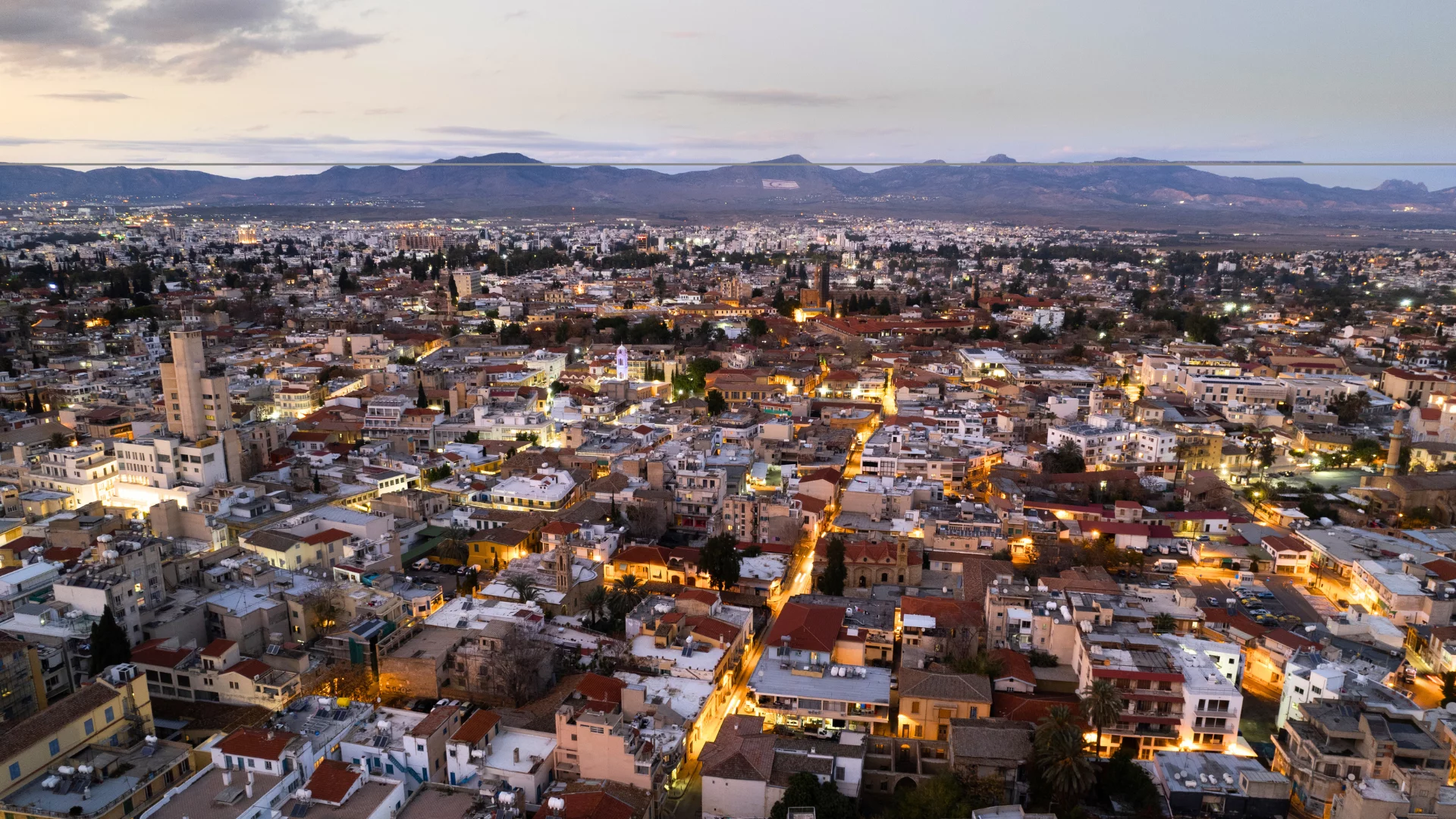 Panorama of the city of Nicosia, view from above