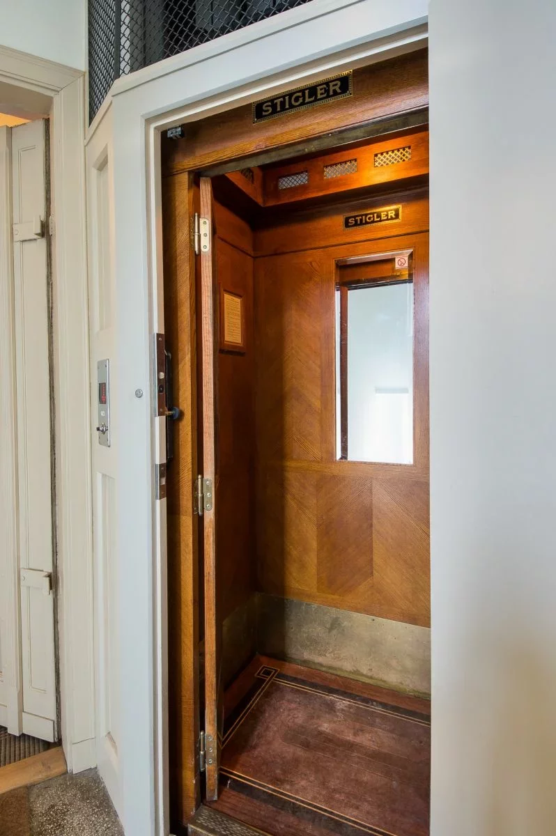 elevator in the writer's house in Warsaw