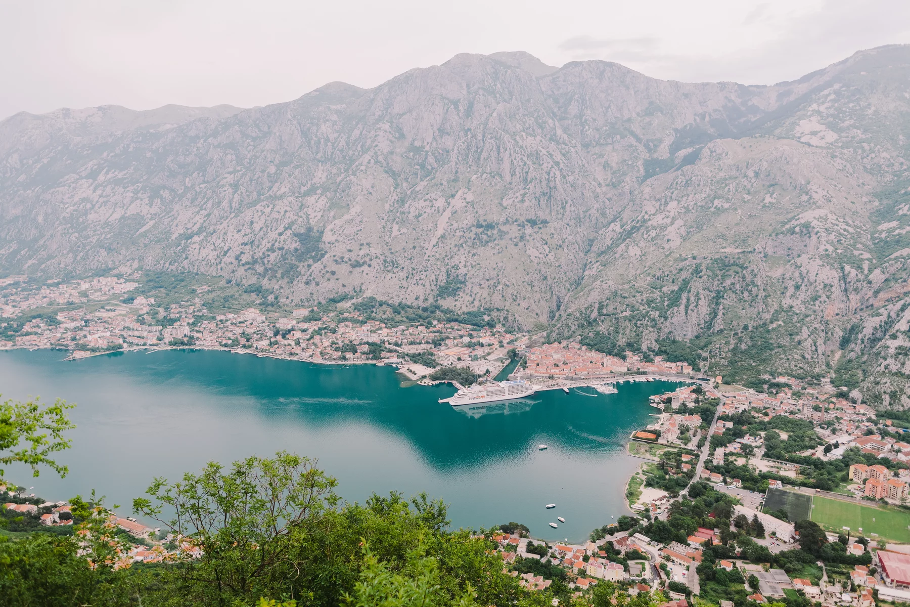 panorama of Kotor in Montenegro