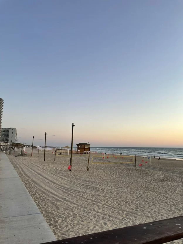 A view of the beach in Bat Yam