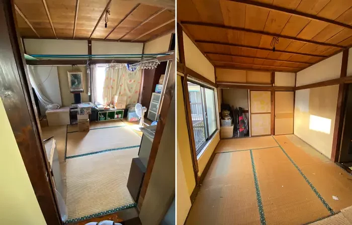 an abandoned house in Japan before the transformation