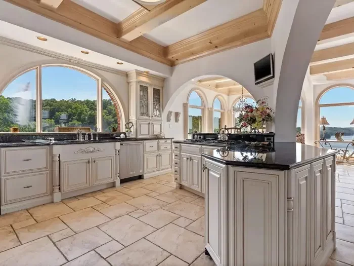 the kitchen of a cliff edge castle in Alabama.