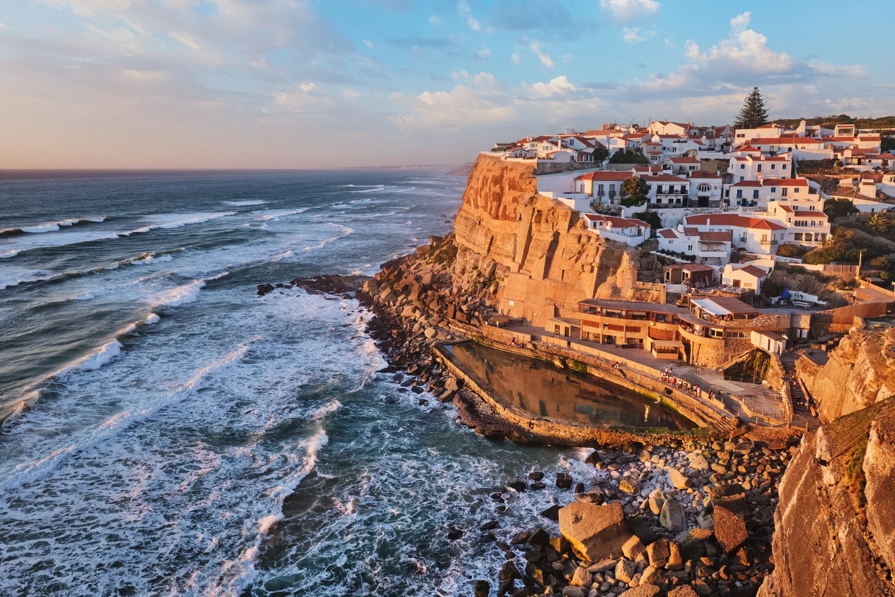 Picturesque view of the seaside village of Azenhas do Mar, Portugal