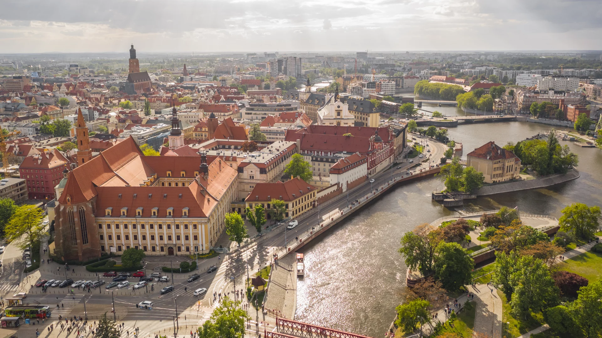 panoramic view of the city of Wroclaw