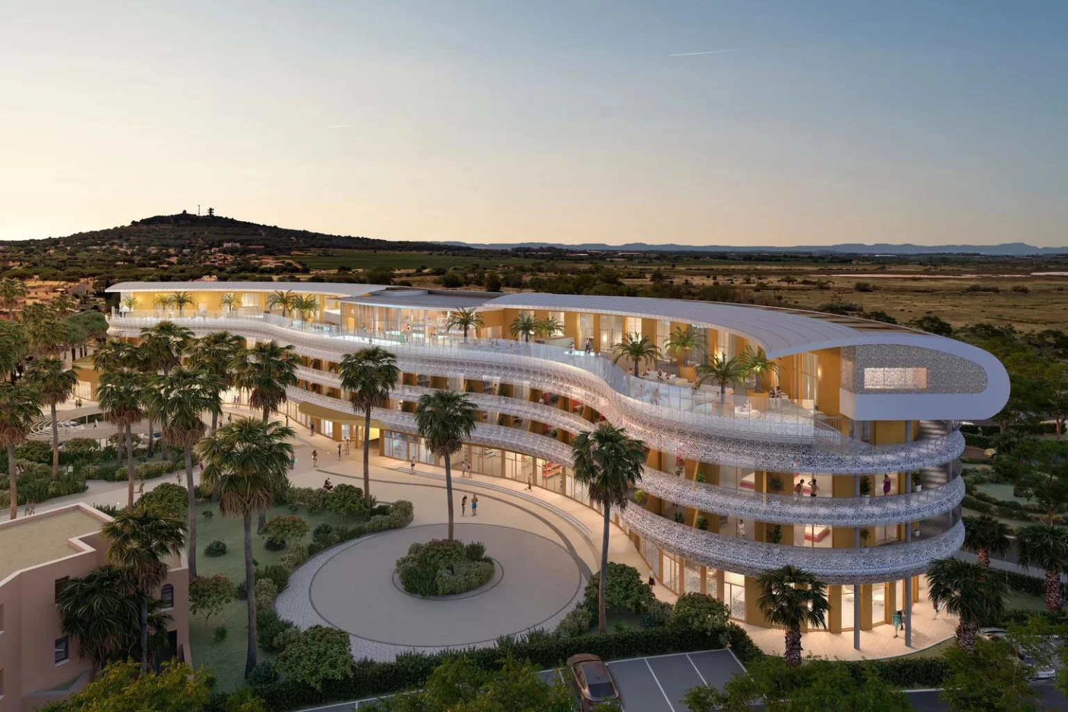 a residential complex in the village of Cap d'Agde (France)