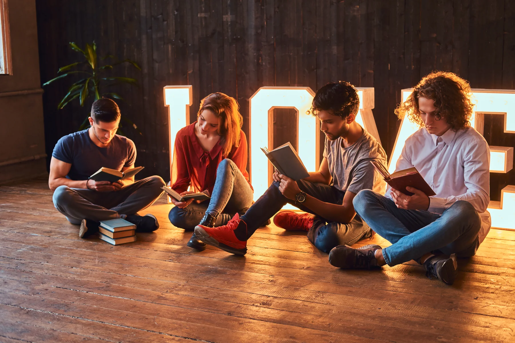 Students work together on a project