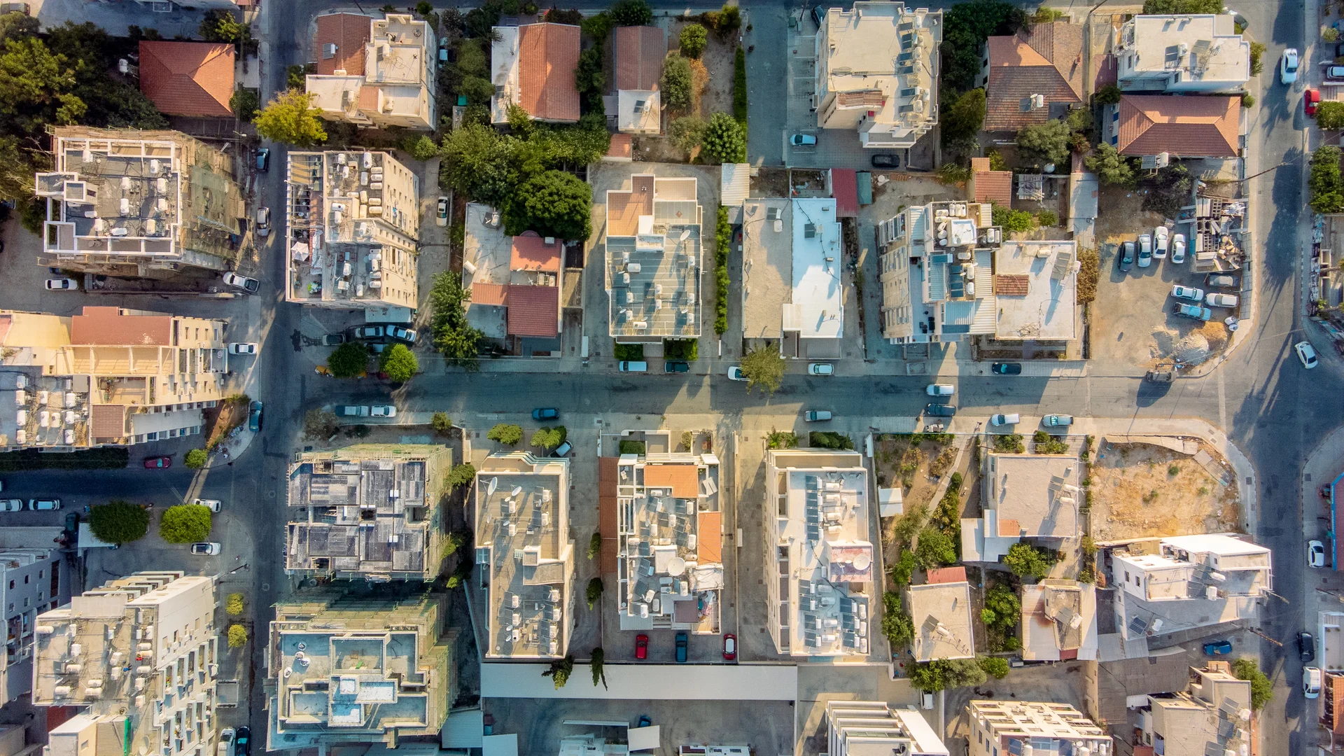 Die Stra&szlig;en von Limassol aus der Vogelperspektive